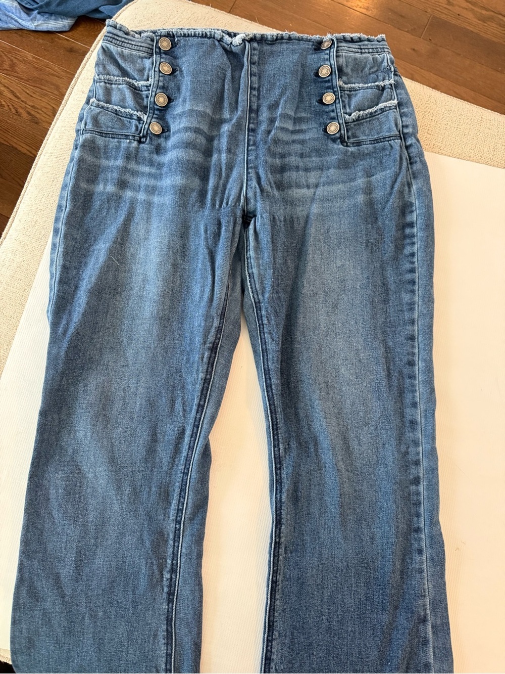 KanCan High-Rise Blue Sailor Button Front Jeans
